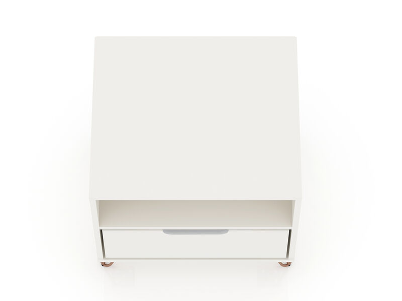 Rockefeller White 1-Drawer Nightstand