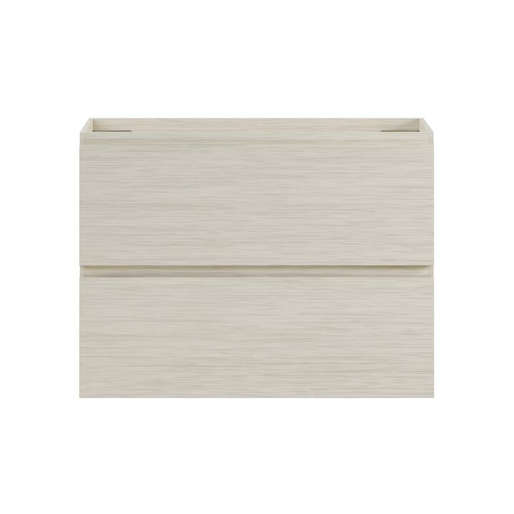 Liberte 30" Wall-Mounted Bathroom Vanity Cabinet without Top in White Oak