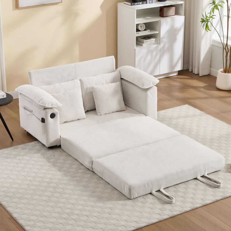 Jidpop 3-in-1 Upholstered Futon Sofa image number 3