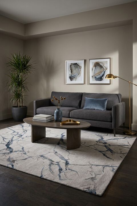 Fragment Shattered Blue 9' x 12' Rug