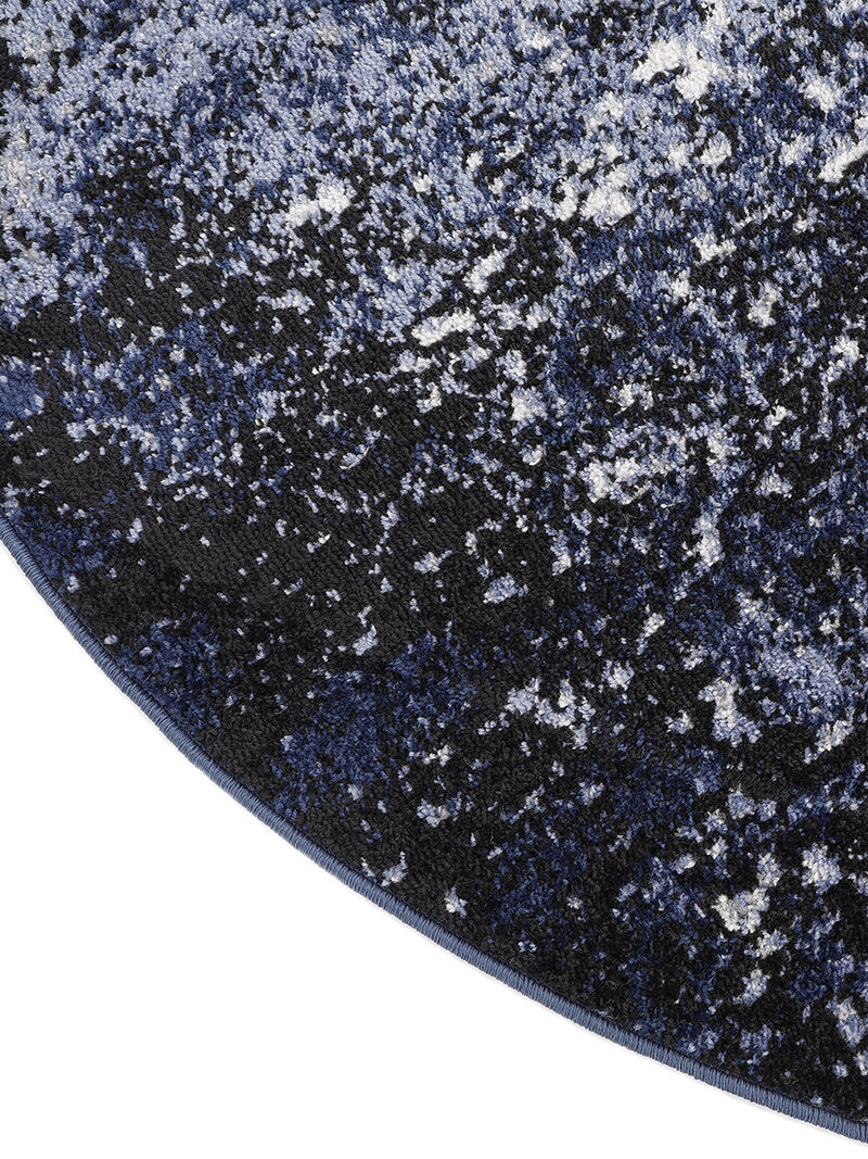 Passion PSN10 Light Blue/Black 5'3" x Round Rug image number 3