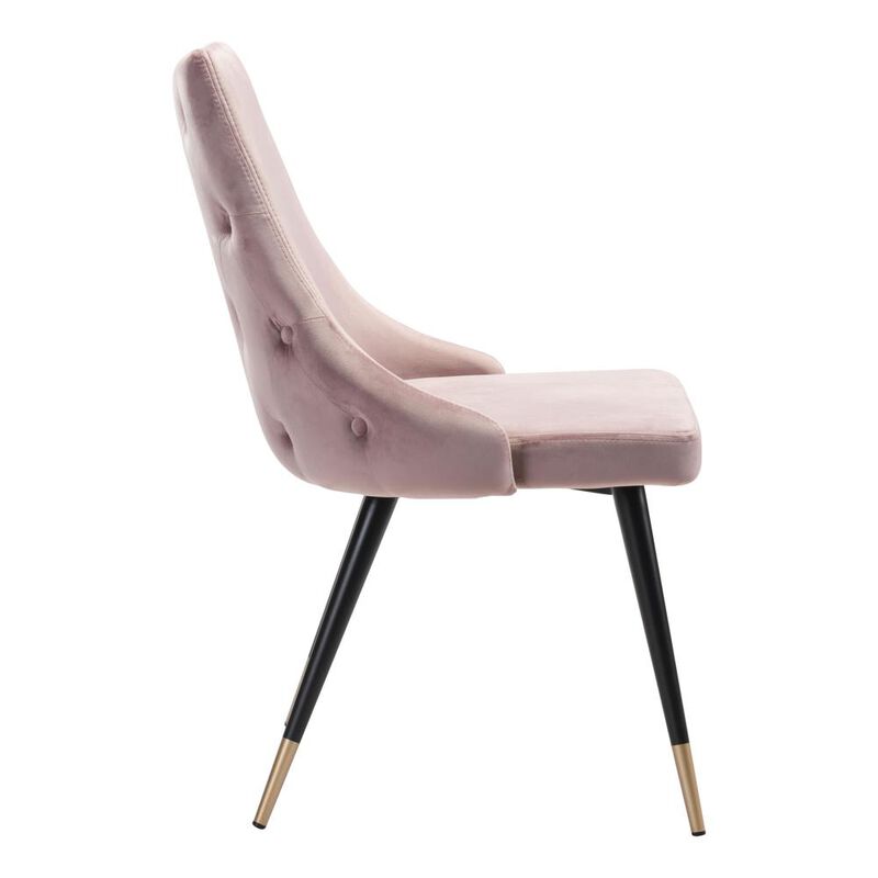 Belen Kox Piccolo Dining Chair (Set of 2), Pink Velvet, Belen Kox