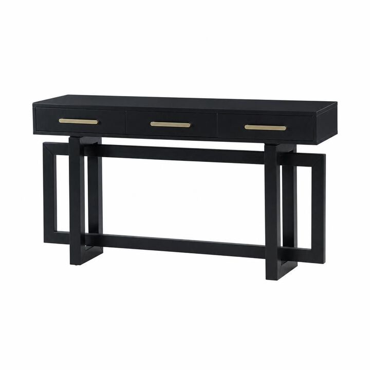 GOODSILO Extra Long Console Table with Three Storage Drawers, Narrow Entryway Table for Hallway, Foyer, Corridor and Living Room