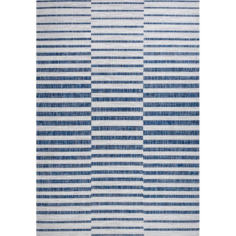 Sukie Modern Offset Stripe Indoor/Outdoor Area Rug