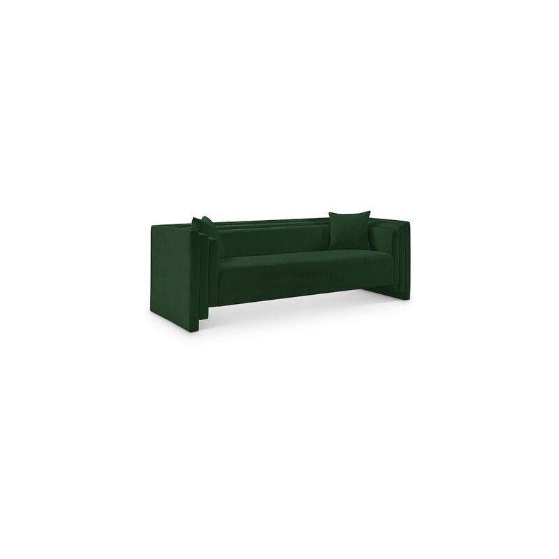 Meridian Furniture Everett Green Chenille Fabric Sofa