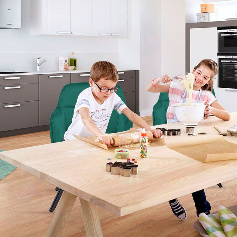 Tufted Velvet and Metal Dining Arm Chair