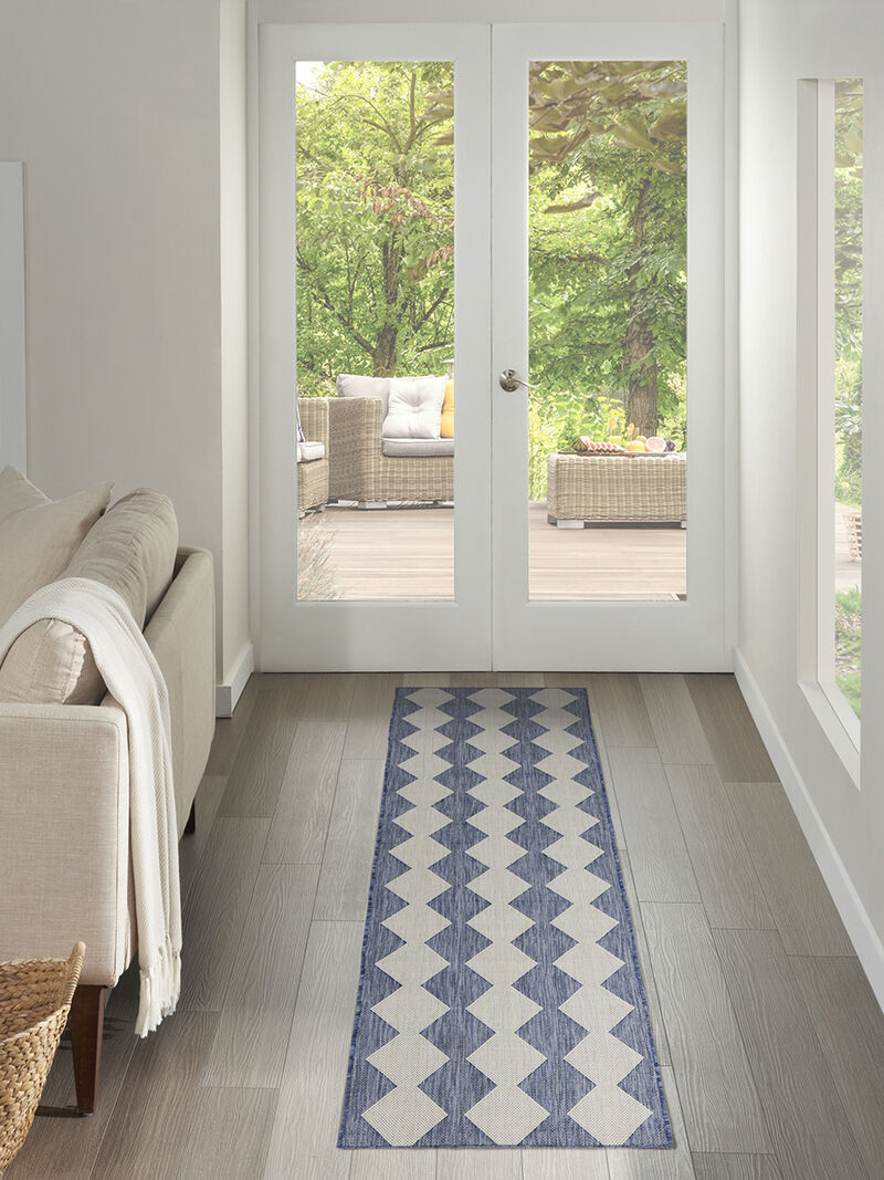 Positano POS04 Navy/Blue 2'2" x 10' Rug image number 6