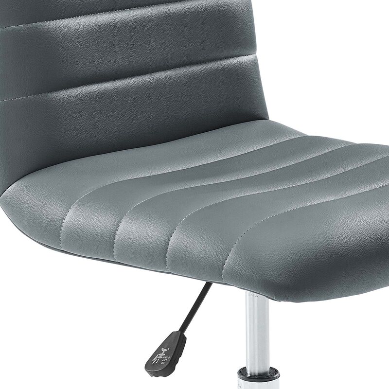 Modway Furniture - Ripple Armless Mid Back Vinyl Office Chair Bright Green image number 5