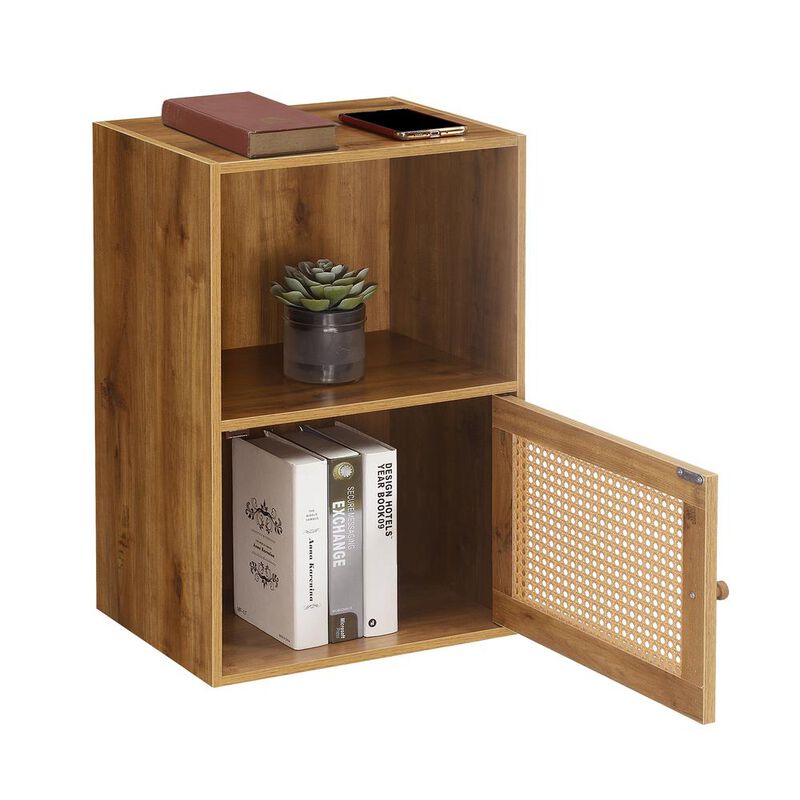 Convenience Concepts Xtra Storage Weave 1 Door Cabinet with Shelf, Brown image number 6