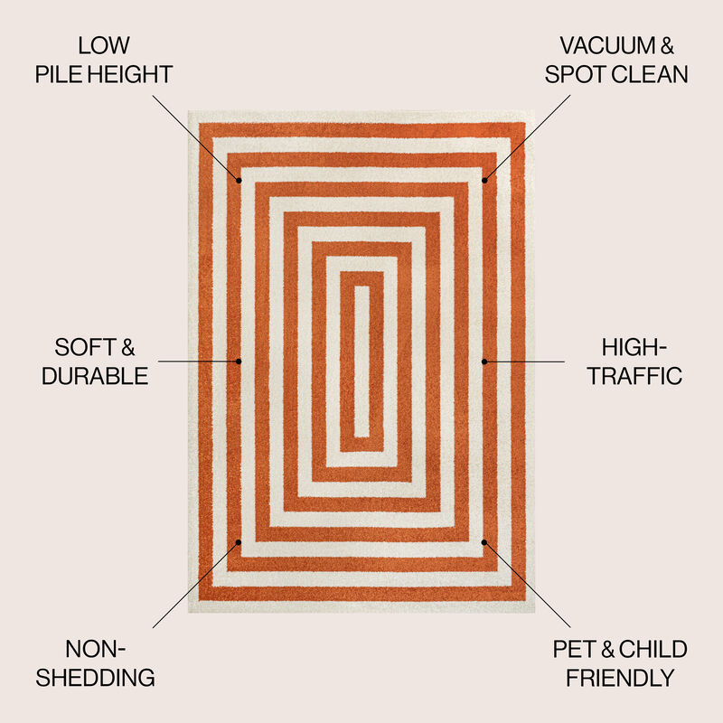 Bandol Modern Classic Mitre Stripe Area Rug