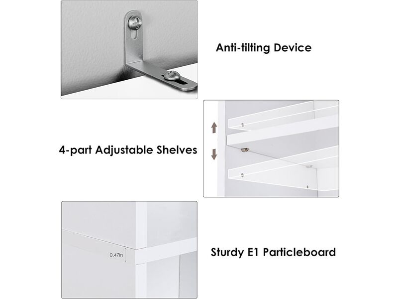 Media Storage Unit with  Adjustable and  Fixed Shelves image number 3