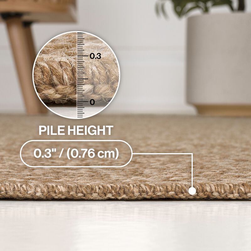 Rowena Smart Jute Scandinavian Boho Herringbone Weave Indoor/Outdoor Area Rug image number 5