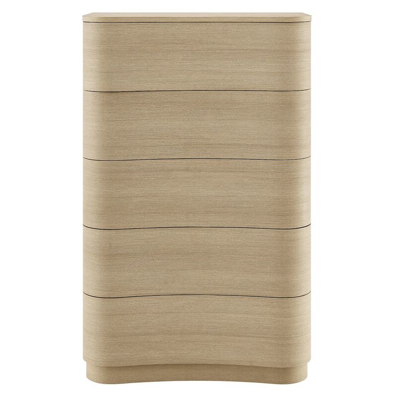 Mirae 5-Drawer Curved Dresser Chest of Drawers image number 5