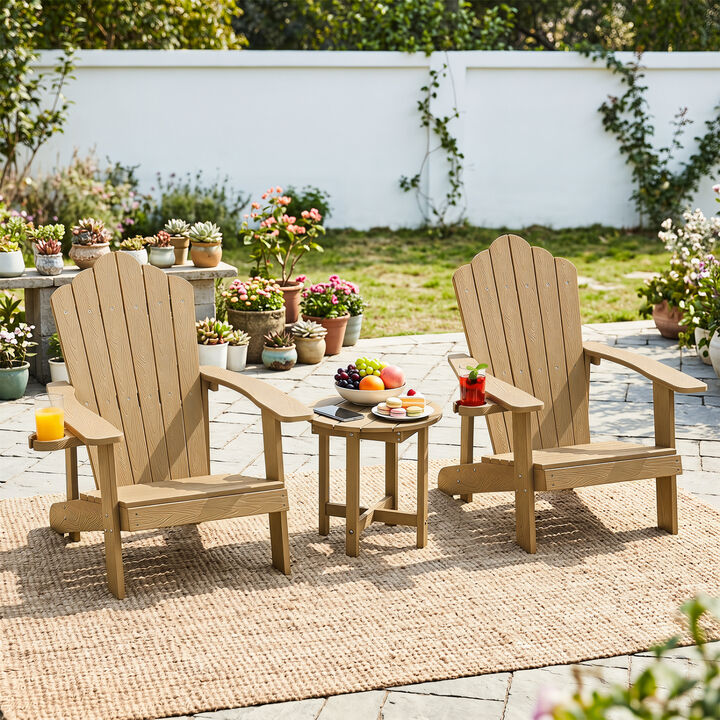 Outdoor HIPS Adirondack Side Table Waterproof Weather Resistant Design