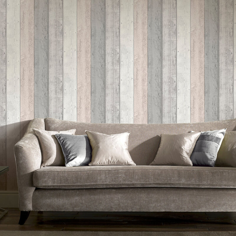 Forrest Blush Wood Plank Wallpaper image number 5