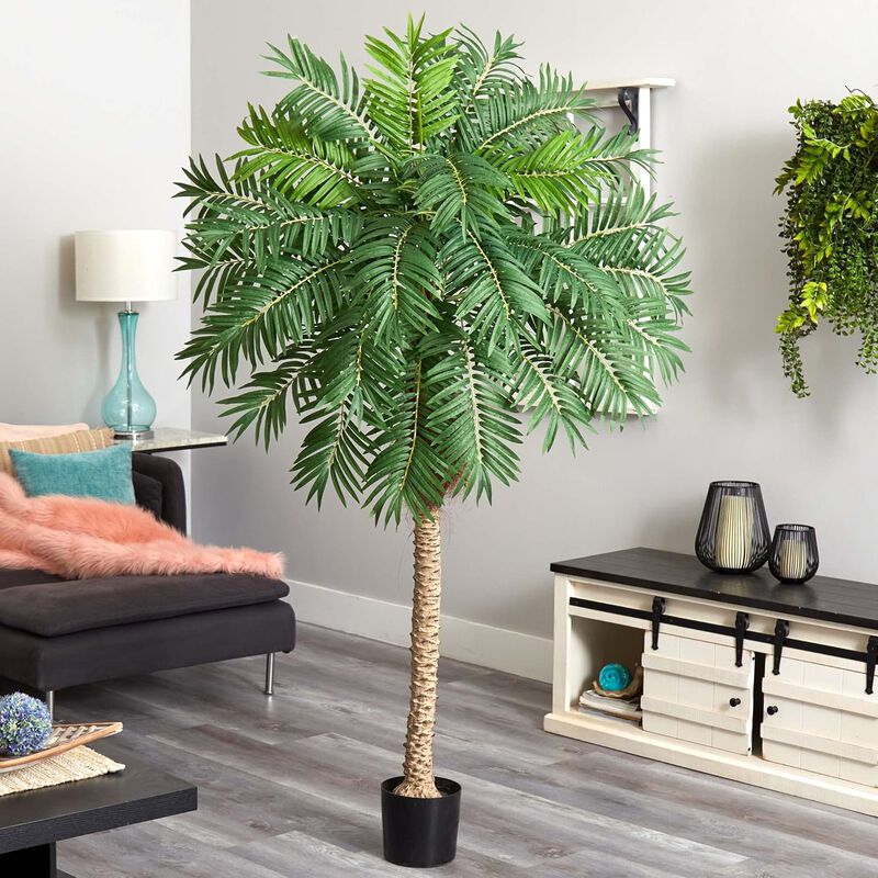 Hivvago 80 Inches Robellini Palm Artificial Tree
