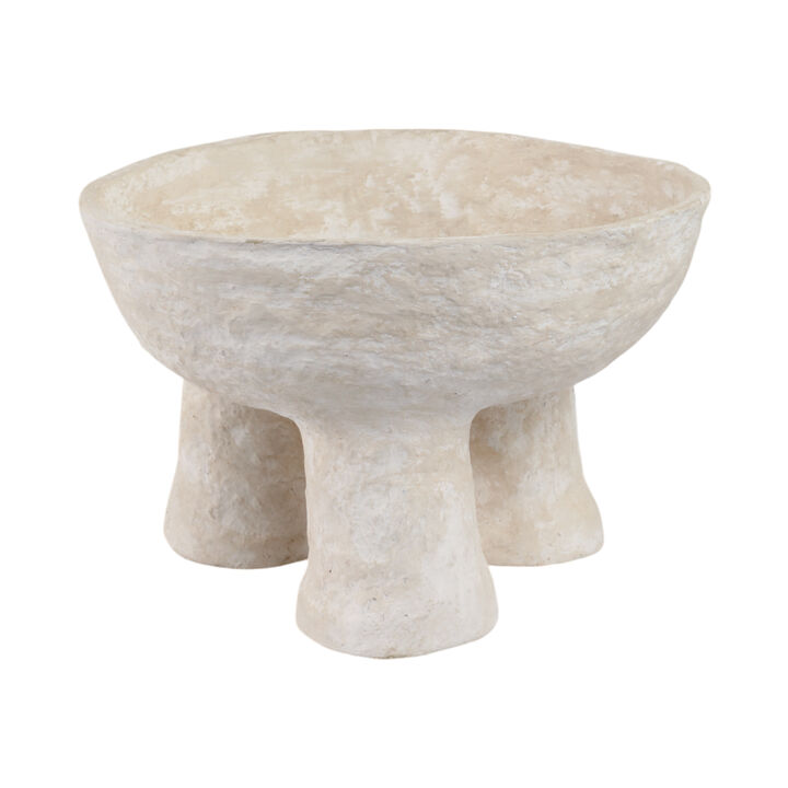 3-Footed Paper Mache Bowl