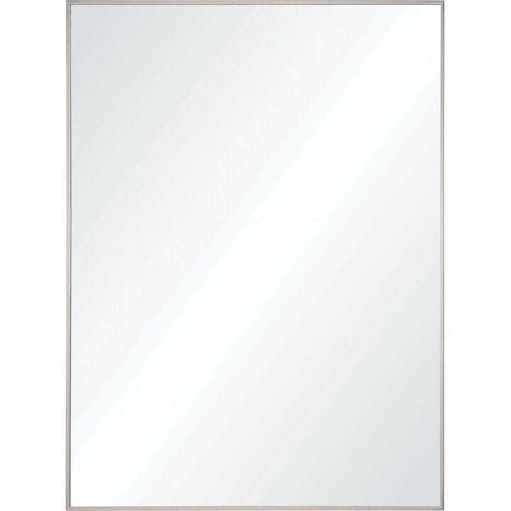 40" Stainless Steel Framed Rectangular Wall Mirror