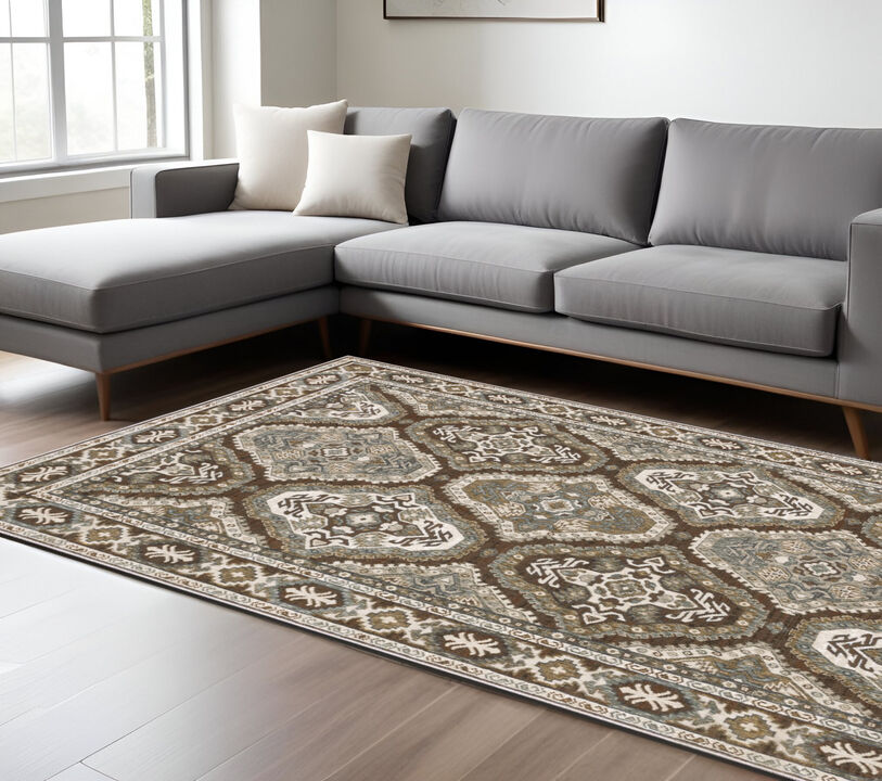 HomeRoots Medallion Area Rug