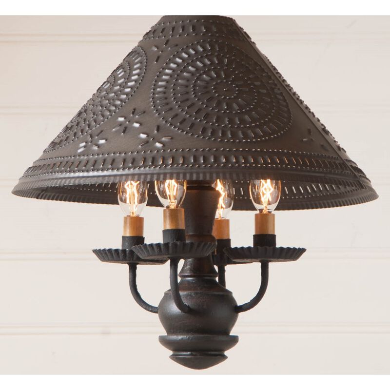 Wooden Homespun Shade Light Pendant In Black image number 2