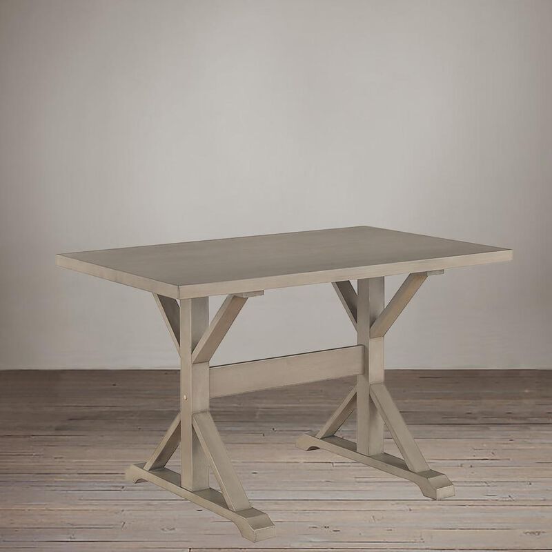 Carolina Living Florence Trestle Table - Weathered Gray