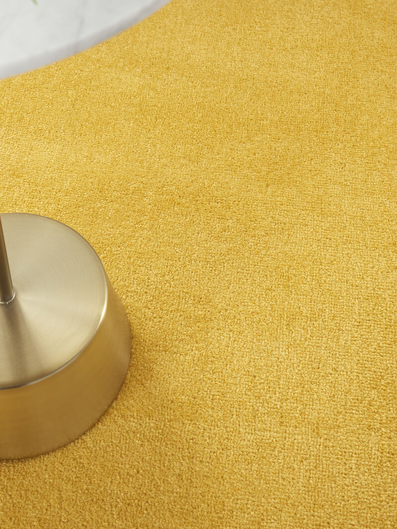 Nourison Essentials NRE01 Yellow 4' x Round Rug image number 8