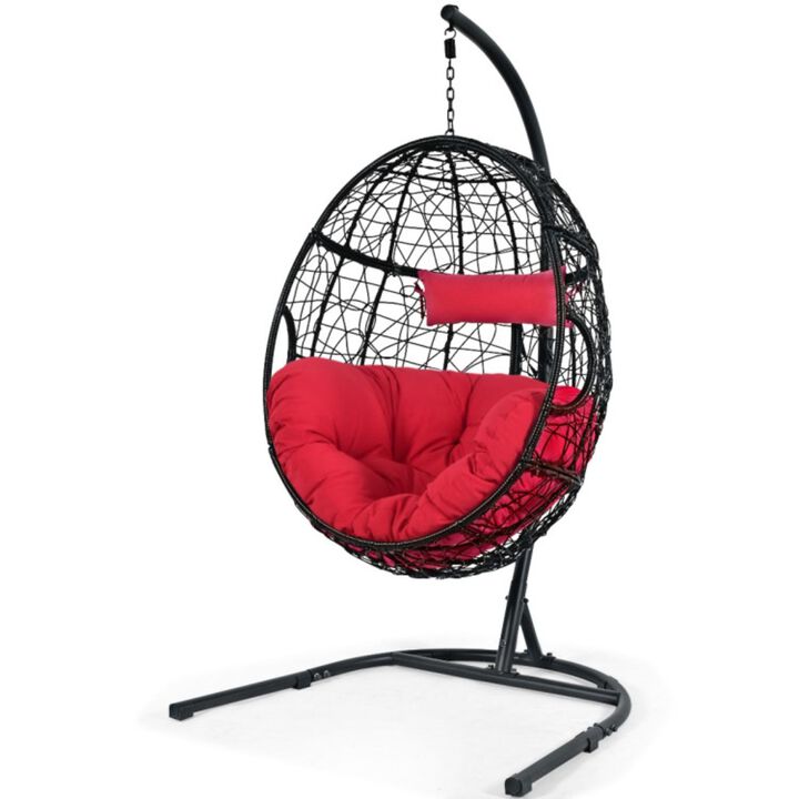 Hivvago Hanging Cushioned Hammock Chair with Stand