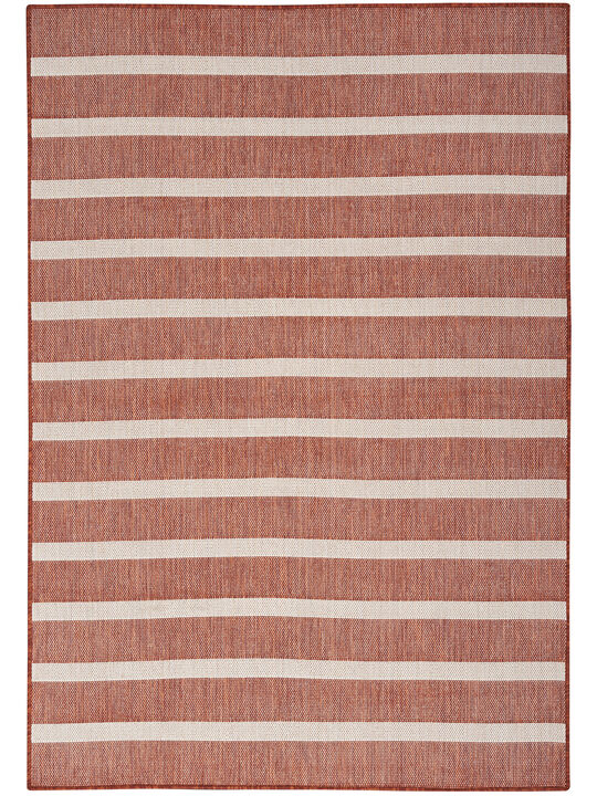 Positano POS03 Terracotta/Ivory 6' x 9' Rug