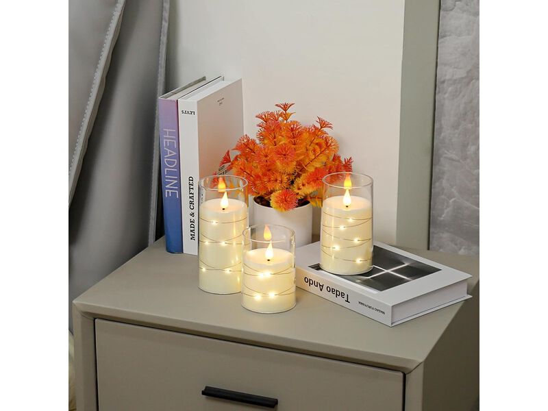 Flickering Flameless Candles Battery Operated image number 2