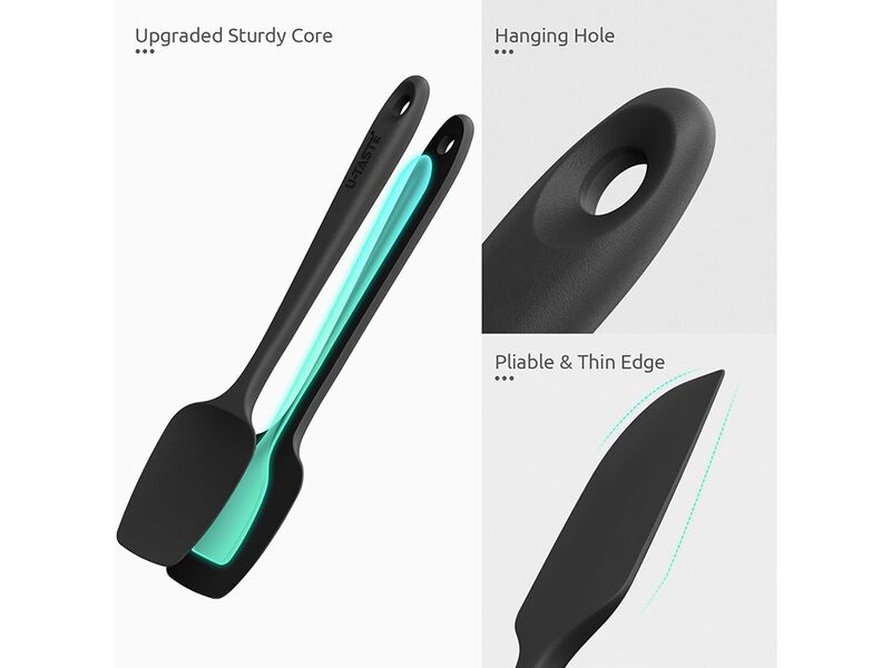 U-Taste Silicone Spatula Set with 600 Degrees Fahrenheit Heat Resistant