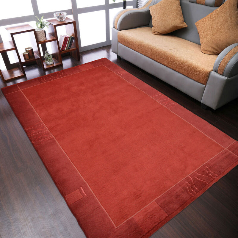 Rugsotic Carpets Hand Knotted Tibbati Wool Size Area Rug Contemporary Size T00206 image number 1