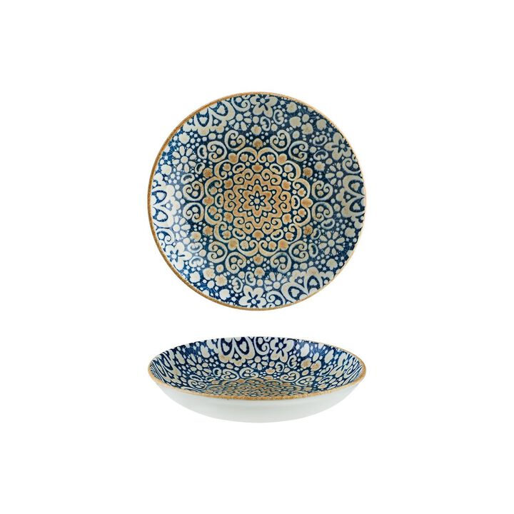 Alhambra dia.9" h:2" 34 oz. Round Decorated Porcelain Bowl (Set of 4)