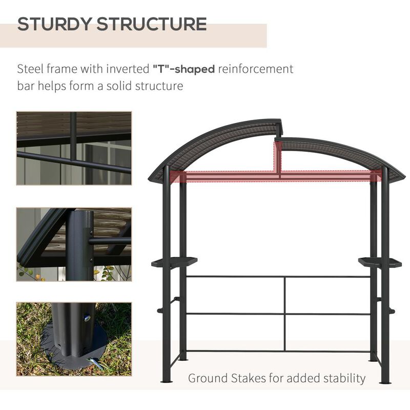 Hivvago BBQ Canopy 8' x 5' with Vented Roof image number 5