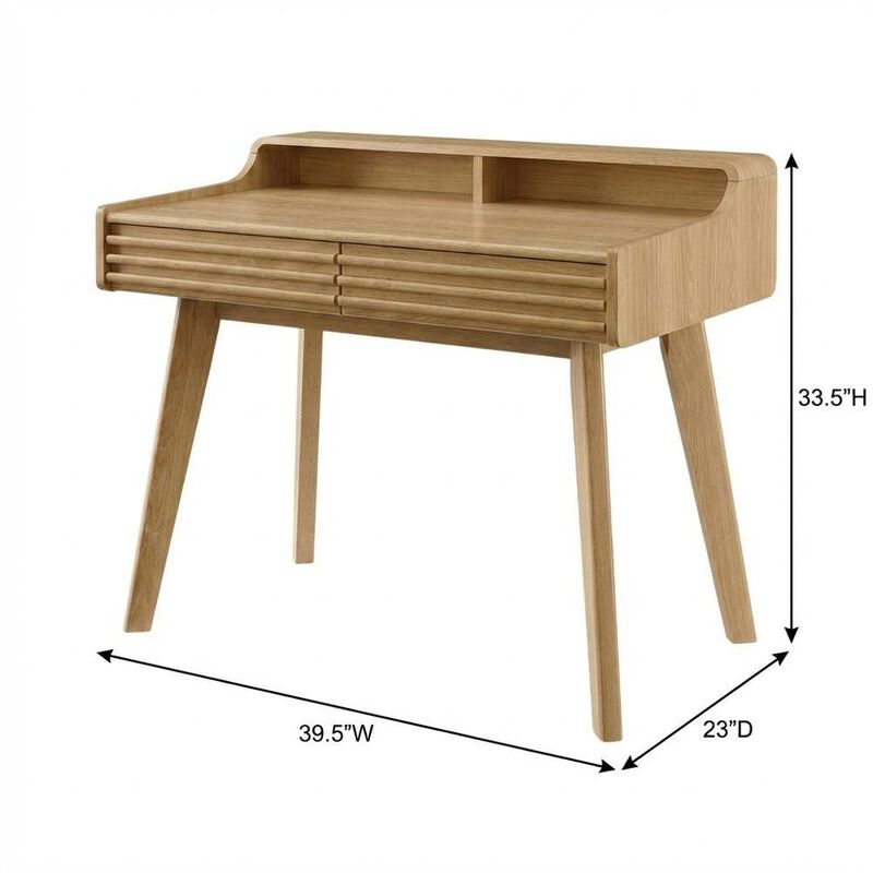 Wooden Render Writing Desk with Spacious Surface and Modern Design image number 2
