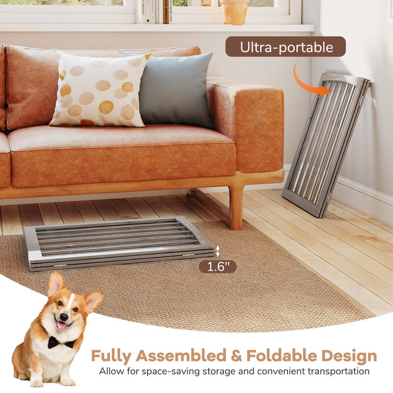 Tall Freestanding Pet Gate &ndash; Wooden Indoor Divider for Cats and Small Dogs image number 6