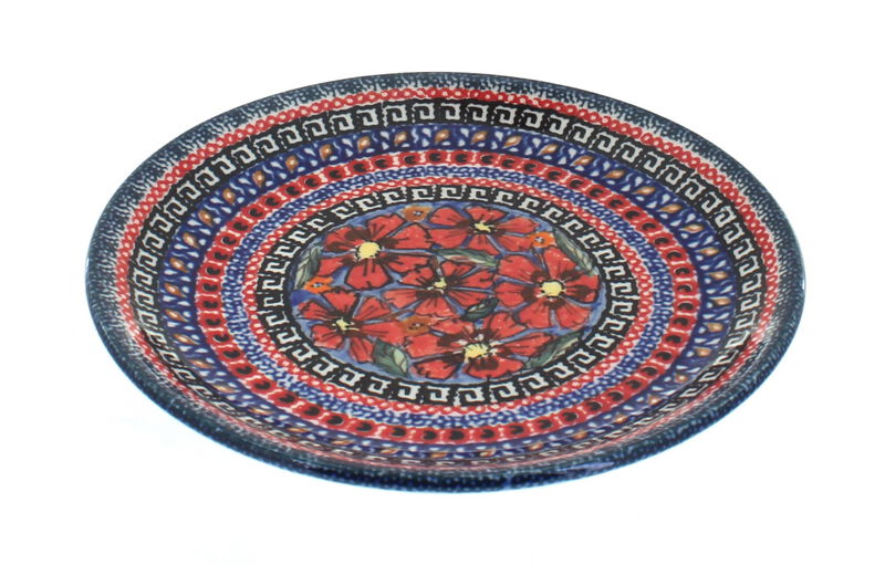 Blue Rose Polish Pottery Willow Dessert Plate