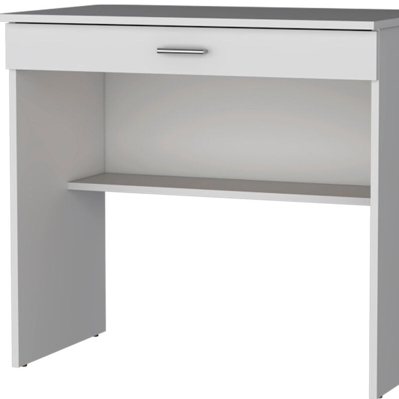 HomeRoots 32" White Wood Writing Desk image number 3