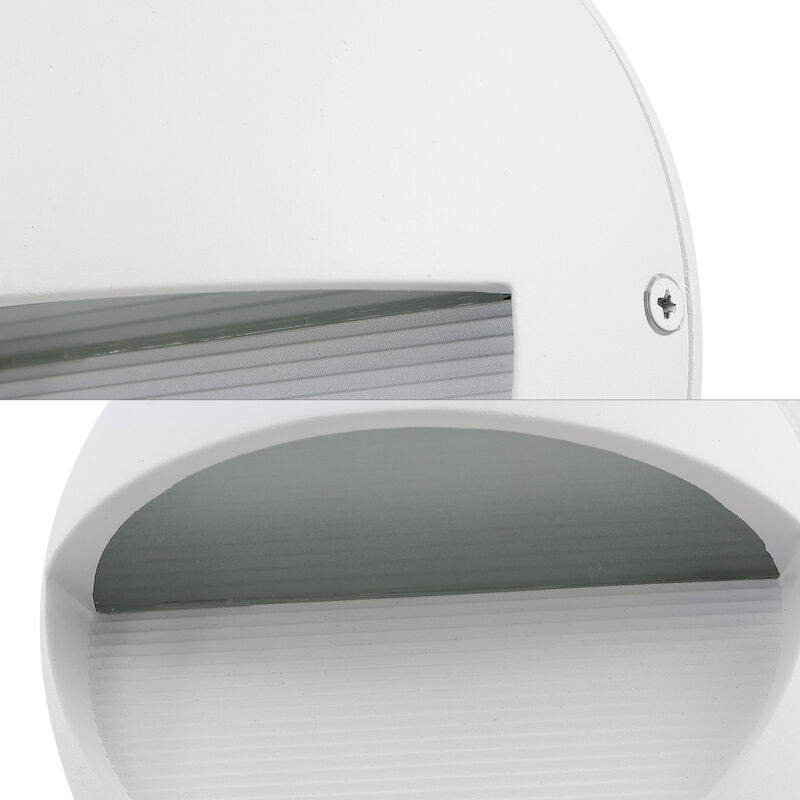 Orbe 6.25" Outdoor Metal/Glass Dimmable Integrated LED Wall Sconce