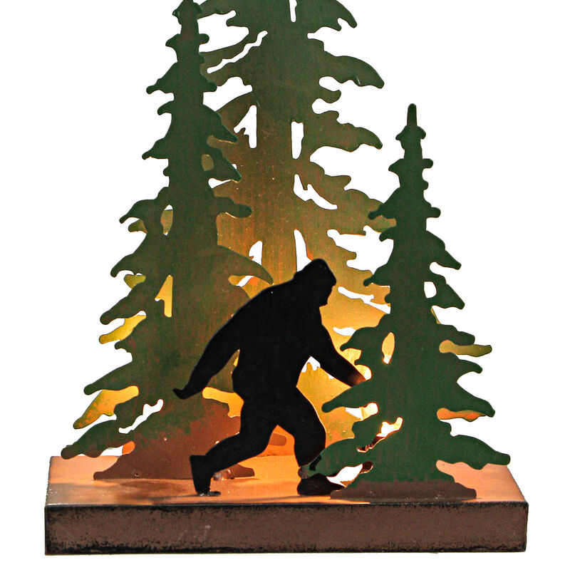 Rustic Metal Bigfoot Forest Stroll Accent Lamp Decorative Sasquatch Home Decor image number 9