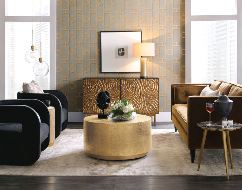 Melange Fingerprints Two Door Credenza