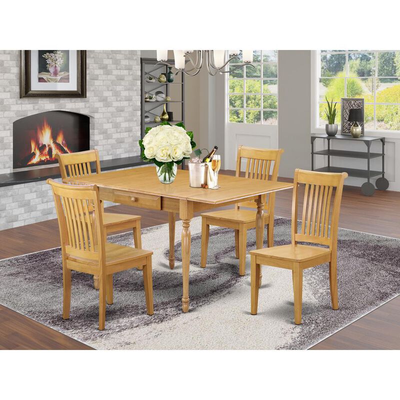 East West Furniture Dining Room Set Oak
