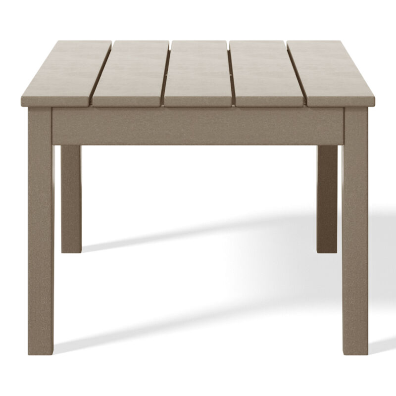 WestinTrends Low Outdoor HDPE Patio Rectangle Coffee Table