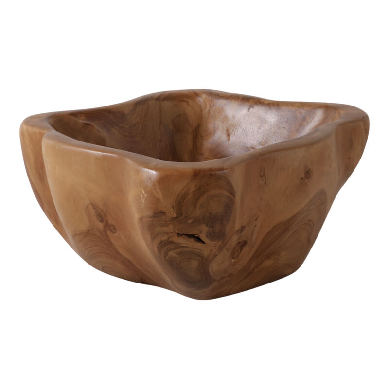 13x6" Teak Wood Bowl, Natural image number 3