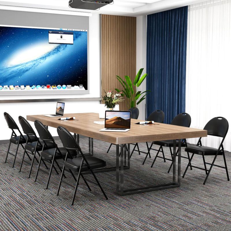 Hivvago 2 Pack Padded Folding Chairs with Metal Frame and Carry Handle