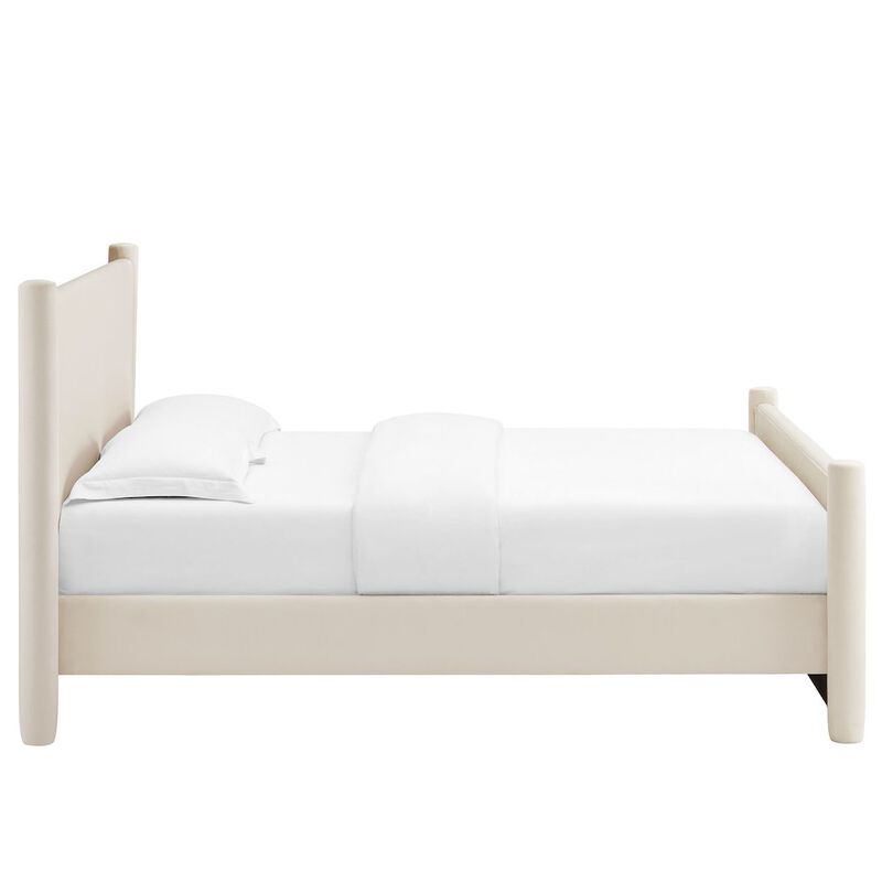 Rael Performance Velvet Full Platform Bed image number 4