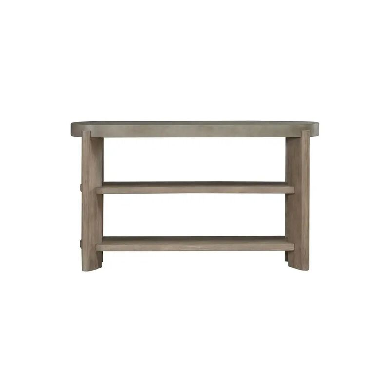 Liberty Furniture Affinity Sofa Table for Living Room - Dusty Taupe Faux Concrete Tops image number 0