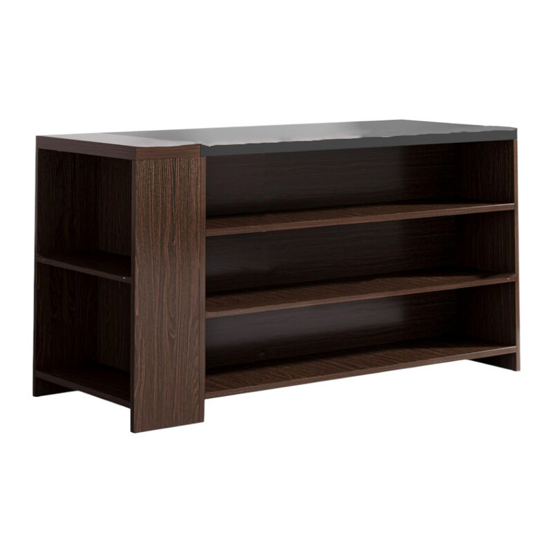 Kitchen Island with Storage Shelves and Prep Space for Home Kitchens