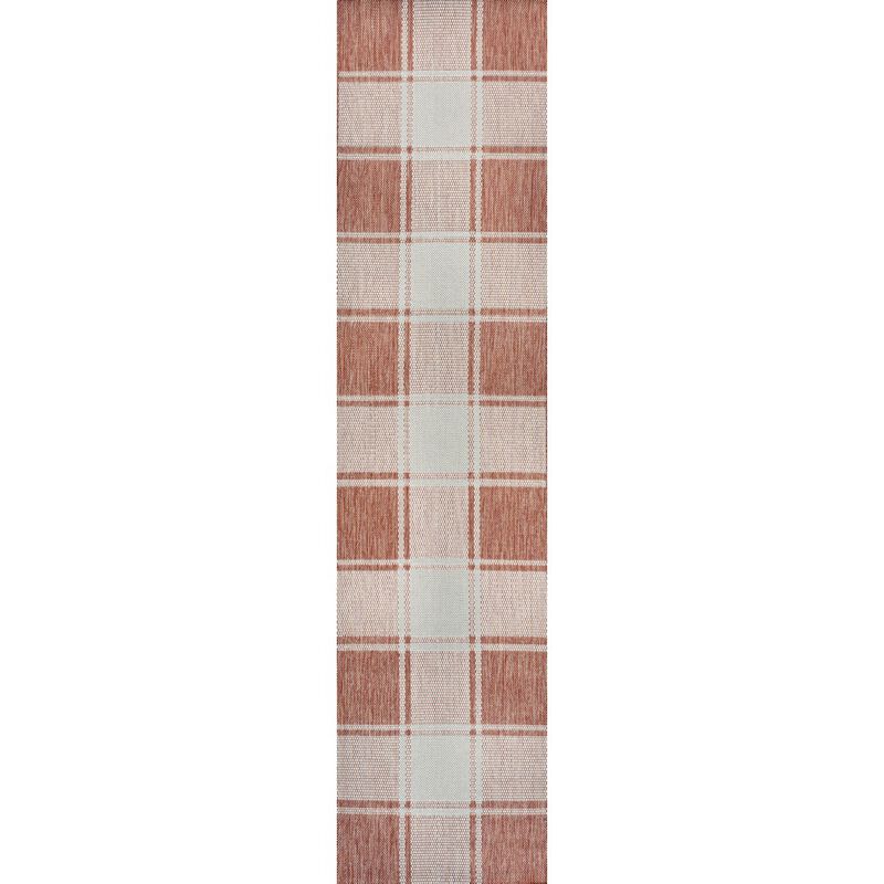 Sabine Traditional Farmhouse Bold Gingham Indoor/Outdoor Area Rug
