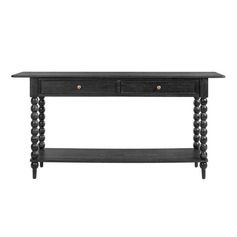 Christopher Knight Home Isra Retro Wood Console Table with 2 Drawers and Shelf image number 0