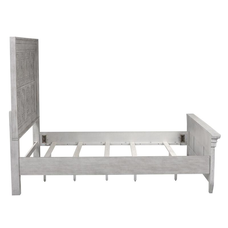Liberty Furniture Heartland Optional King Panel Bed in Antique White w/ Tobacco Top image number 4